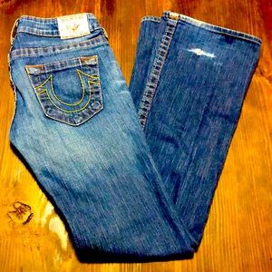 True Religion Bobby low-rise flare jeans size 29x36 long